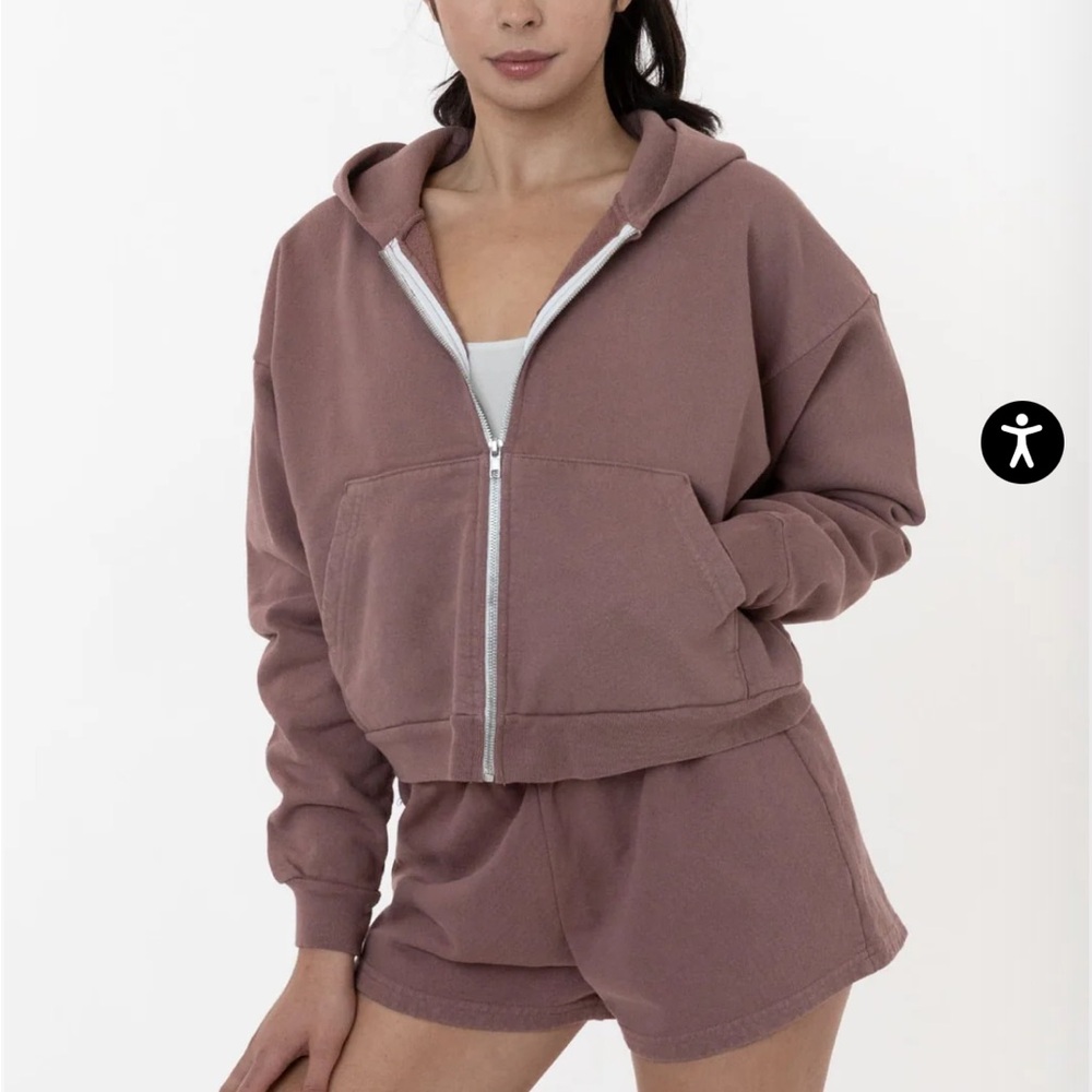 Los Angeles apparel heavy cotton cropped hoodie